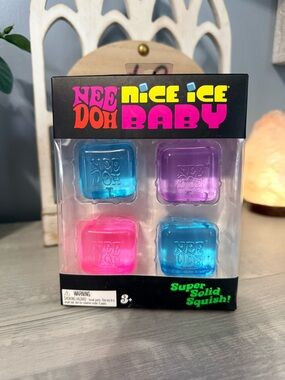NeeDoh Nice Ice Baby Super Solid Squish - Assorted Blue, Pink, Purple